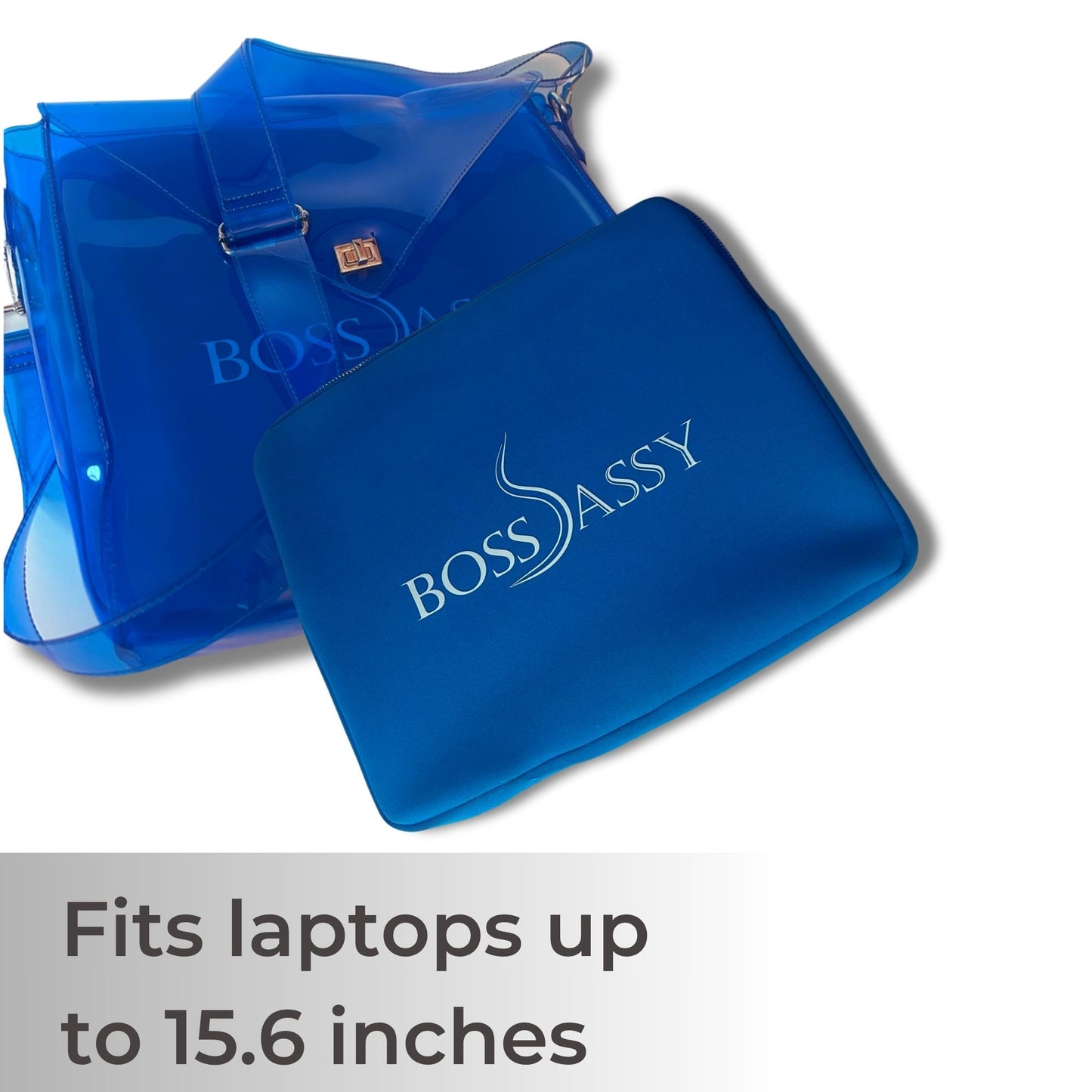 Boss Sassy Blue Laptop Bag with Matching Neoprene Sleeve